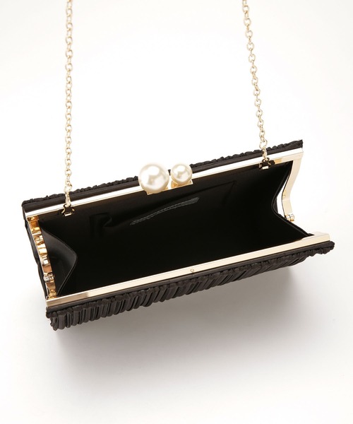 NANO universe（ナノユニバース）の「プリーツクラッチ（クラッチバッグ・レディース・ブラック/ピンクベージュ・FREE）」の9枚目の写真