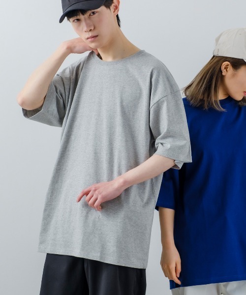 SIDEWAY STANCE(サイドウェイスタンス)の「【SIDEWAY STANCE】ミドルウェイト 無地 半袖 Tシャツ(Tシャツ/カットソー・メンズ・ホワイト/ブラック/パープル/モスグリーン/グレイッシュベージュ/チャコール/オリーブ/イエロー/ネイビー/キャメル/スモークピンク/セージグリーン/杢グレー/グリーン・MEDIUM/LARGE/X-LARGE)」の4枚目の写真