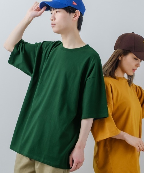 SIDEWAY STANCE(サイドウェイスタンス)の「【SIDEWAY STANCE】ミドルウェイト 無地 半袖 Tシャツ(Tシャツ/カットソー・メンズ・ホワイト/ブラック/パープル/モスグリーン/グレイッシュベージュ/チャコール/オリーブ/イエロー/ネイビー/キャメル/スモークピンク/セージグリーン/杢グレー/グリーン・MEDIUM/LARGE/X-LARGE)」の8枚目の写真