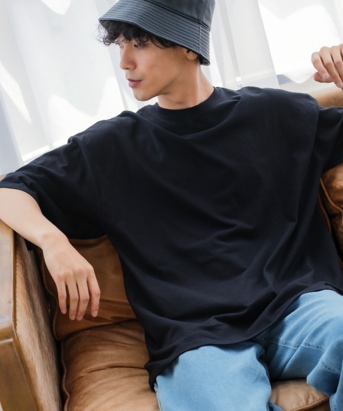 SIDEWAY STANCE(サイドウェイスタンス)の「【SIDEWAY STANCE】ミドルウェイト 無地 半袖 Tシャツ(Tシャツ/カットソー・メンズ・ホワイト/ブラック/パープル/モスグリーン/グレイッシュベージュ/チャコール/オリーブ/イエロー/ネイビー/キャメル/スモークピンク/セージグリーン/杢グレー/グリーン・MEDIUM/LARGE/X-LARGE)」の3枚目の写真