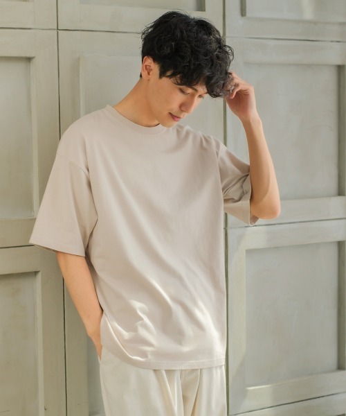 SIDEWAY STANCE(サイドウェイスタンス)の「【SIDEWAY STANCE】ミドルウェイト 無地 半袖 Tシャツ(Tシャツ/カットソー・メンズ・ホワイト/ブラック/パープル/モスグリーン/グレイッシュベージュ/チャコール/オリーブ/イエロー/ネイビー/キャメル/スモークピンク/セージグリーン/杢グレー/グリーン・MEDIUM/LARGE/X-LARGE)」の16枚目の写真