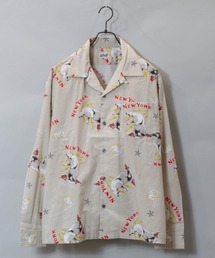 SCHOTT-LS HAWAIIAN SHIRT POLAR BEAR/ショット ハワイアン 長袖シャツ/開襟シャツ