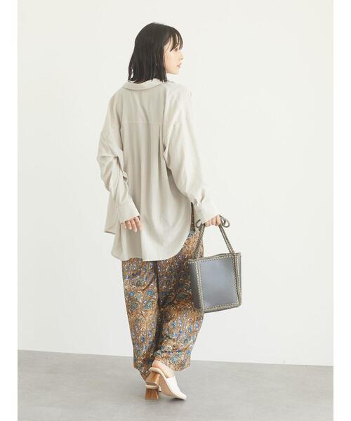 Green　Parks（グリーンパークス）の「さっと羽織りシャツ＊（シャツ/ブラウス・レディース・チャコールグレー/イエロー/グレイッシュベージュ・FREE）」の9枚目の写真