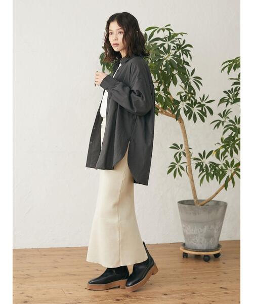 Green　Parks（グリーンパークス）の「さっと羽織りシャツ＊（シャツ/ブラウス・レディース・チャコールグレー/イエロー/グレイッシュベージュ・FREE）」の18枚目の写真