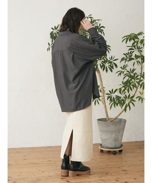 Green　Parks（グリーンパークス）の「さっと羽織りシャツ＊（シャツ/ブラウス・レディース・チャコールグレー/イエロー/グレイッシュベージュ・FREE）」の19枚目の写真