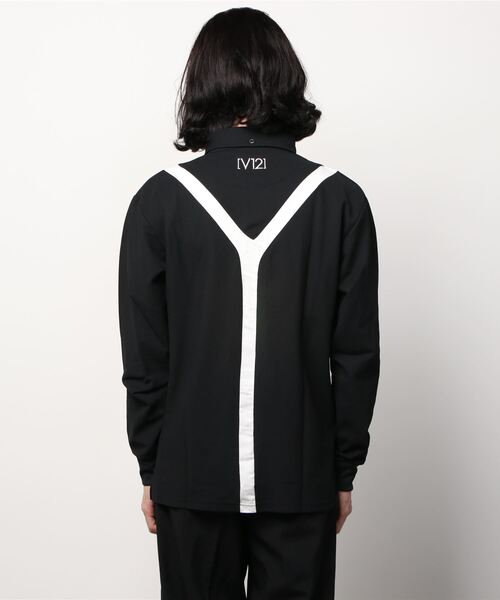 V12（ヴィ トゥエルヴ）の「L/S FAKE TIE（ポロシャツ・メンズ・ホワイト/ブラック・S/XL/L/M）」の10枚目の写真