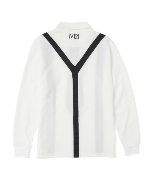 V12（ヴィ トゥエルヴ）の「L/S FAKE TIE（ポロシャツ・メンズ・ホワイト/ブラック・S/XL/L/M）」の8枚目の写真