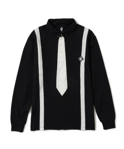 V12（ヴィ トゥエルヴ）の「L/S FAKE TIE（ポロシャツ・メンズ・ホワイト/ブラック・S/XL/L/M）」の6枚目の写真