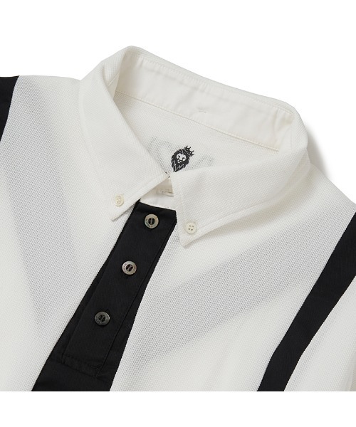 V12（ヴィ トゥエルヴ）の「L/S FAKE TIE（ポロシャツ・メンズ・ホワイト/ブラック・S/XL/L/M）」の3枚目の写真