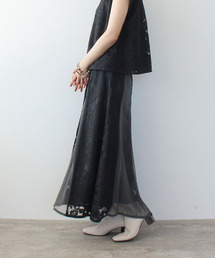 Three Four Time | JQレースランダム切替ロングスカート(スカート)