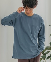 SIDEWAY STANCE | 【SIDEWAY STANCE】胸ポケット付き スリット 長袖 Tシャツ(Tシャツ/カットソー)