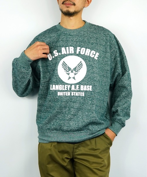 Burner(バーナー)の「【GROOVY STORE】あったか裏起毛トレーナーU.S.AIR.FORCEミリタリートレーナー(スウェット・メンズ・グレー/ブルー/ブラック/グリーン/ブラック系1/グリーン系1/グレー系1/ブルー系1・L/LL/M)」の6枚目の写真