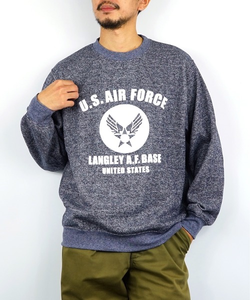 Burner(バーナー)の「【GROOVY STORE】あったか裏起毛トレーナーU.S.AIR.FORCEミリタリートレーナー(スウェット・メンズ・グレー/ブルー/ブラック/グリーン/ブラック系1/グリーン系1/グレー系1/ブルー系1・L/LL/M)」の8枚目の写真