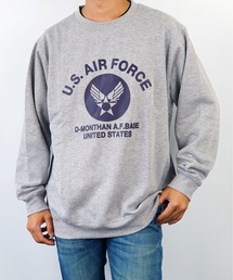 【GROOVY STORE】あったか裏起毛トレーナーU.S.AIR.FORCEミリタリートレーナー