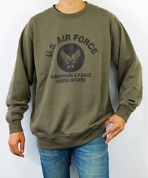 【GROOVY STORE】あったか裏起毛トレーナーU.S.AIR.FORCEミリタリートレーナー