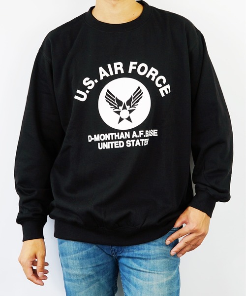 Burner(バーナー)の「【GROOVY STORE】あったか裏起毛トレーナーU.S.AIR.FORCEミリタリートレーナー(スウェット・メンズ・グレー/ブルー/ブラック/グリーン/ブラック系1/グリーン系1/グレー系1/ブルー系1・L/LL/M)」の3枚目の写真