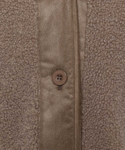 LOWRYS FARM（ローリーズファーム）の「パイピングボアジャケット　214890（ブルゾン・レディース・パープル/ブラウン/グリーン/アイボリー・FREE）」の13枚目の写真