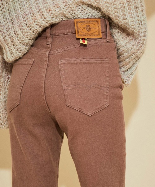 CIMARRON（シマロン）の「<春まで使える><21AW新作>【CIMARRON JEANS for MADEMOISELLE】別注フレアデニム（デニムパンツ・レディース・ネイビー/グリーン系その他/ピンク系その他2/グレー/ブルー/キナリ・38/36/34）」の9枚目の写真