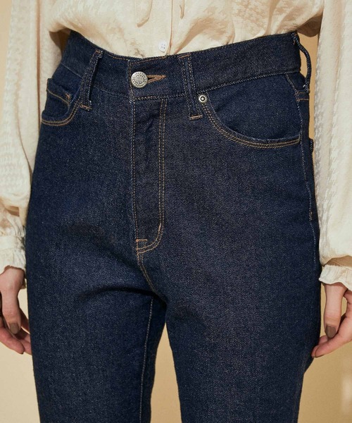 CIMARRON（シマロン）の「<春まで使える><21AW新作>【CIMARRON JEANS for MADEMOISELLE】別注フレアデニム（デニムパンツ・レディース・ネイビー/グリーン系その他/ピンク系その他2/グレー/ブルー/キナリ・38/36/34）」の14枚目の写真