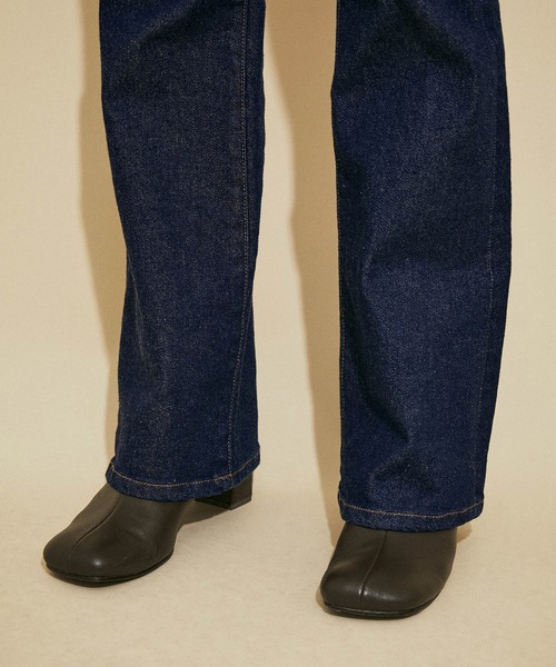 CIMARRON（シマロン）の「<春まで使える><21AW新作>【CIMARRON JEANS for MADEMOISELLE】別注フレアデニム（デニムパンツ・レディース・ネイビー/グリーン系その他/ピンク系その他2/グレー/ブルー/キナリ・38/36/34）」の10枚目の写真