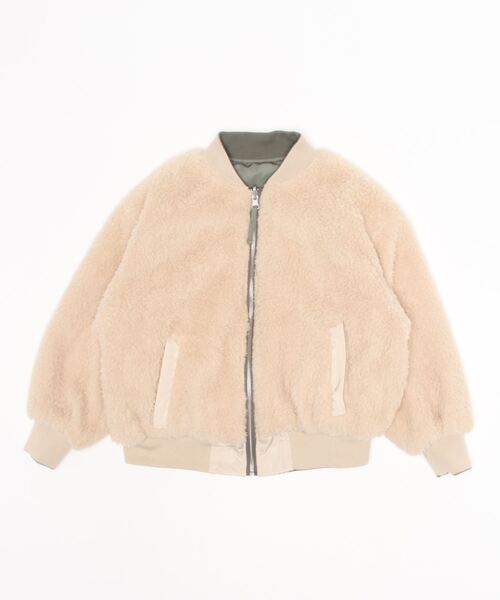LOVETOXIC（ラブトキシック）の「リバーシブルMA1（ブルゾン・キッズ・ブラック/ブラウン/カーキ/ベージュ・S/M/L/SS）」の5枚目の写真
