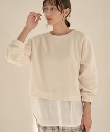 earth music&ecology（アースミュージックアンドエコロジー）の「SET 2点スエットプルオーバー+シャツ風インナー ＊（スウェット・レディース）」