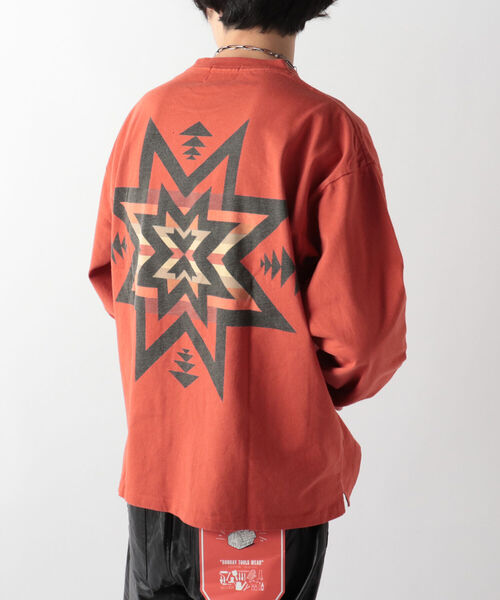 PENDLETON(ペンドルトン)の「【WEB限定】【PENDLETON/ペンドルトン】バックプリントロングスリーブティー ロンT(Tシャツ/カットソー・メンズ・ブラック/オフホワイト/ベージュ/ターコイズブルー/グレー/レッド・MEDIUM/LARGE)」の6枚目の写真