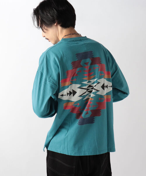 PENDLETON(ペンドルトン)の「【WEB限定】【PENDLETON/ペンドルトン】バックプリントロングスリーブティー ロンT(Tシャツ/カットソー・メンズ・ブラック/オフホワイト/ベージュ/ターコイズブルー/グレー/レッド・MEDIUM/LARGE)」の5枚目の写真