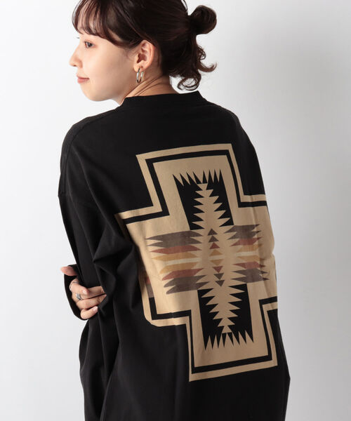 PENDLETON(ペンドルトン)の「【WEB限定】【PENDLETON/ペンドルトン】バックプリントロングスリーブティー ロンT(Tシャツ/カットソー・メンズ・ブラック/オフホワイト/ベージュ/ターコイズブルー/グレー/レッド・MEDIUM/LARGE)」の3枚目の写真
