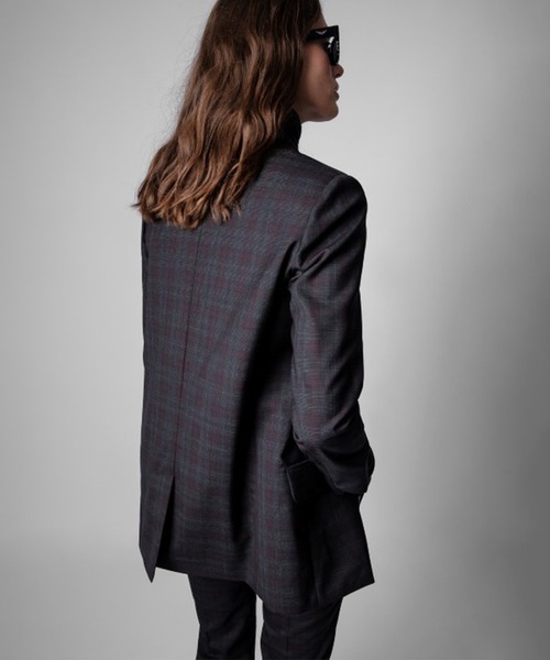 ZADIG&VOLTAIRE（ザディグ　エ　ヴォルテール）の「VIVA CHECK VESTE（テーラードジャケット・レディース・ネイビー・38/36/34）」の5枚目の写真