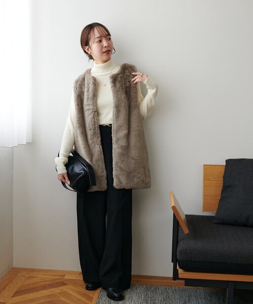ラディエイト♡ファーベスト♡モカ　9号 ショート丈エコファーベスト – Sirin Online Store