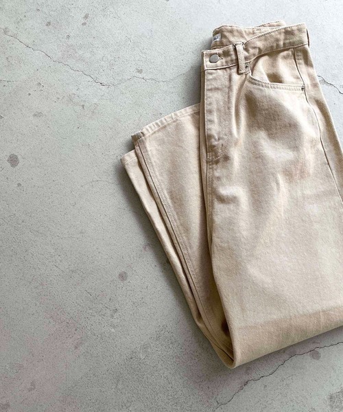 CANAL JEAN（キャナルジーン）の「El mar(エルマール) コットンツイルワイドパンツ（その他パンツ・レディース・ベージュ・ONE SIZE）」の2枚目の写真