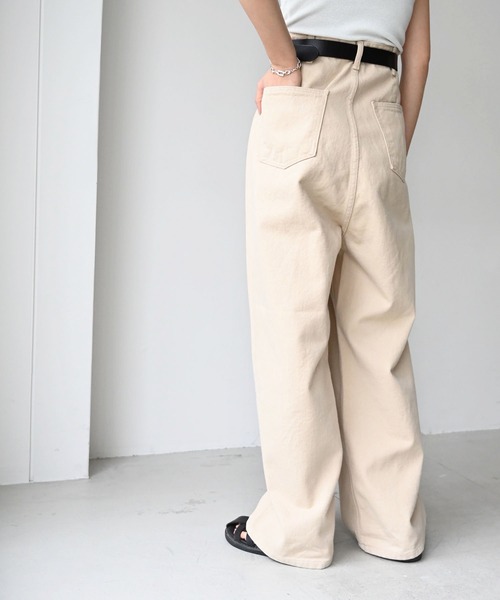 CANAL JEAN（キャナルジーン）の「El mar(エルマール) コットンツイルワイドパンツ（その他パンツ・レディース・ベージュ・ONE SIZE）」の4枚目の写真