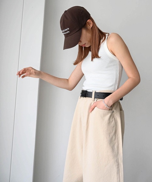 CANAL JEAN（キャナルジーン）の「El mar(エルマール) コットンツイルワイドパンツ（その他パンツ・レディース・ベージュ・ONE SIZE）」の6枚目の写真