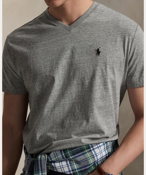 POLO RALPH LAUREN(ポロ ラルフ ローレン)の「クラシック フィット ジャージー Vネック Tシャツ(Tシャツ/カットソー・メンズ・グレー系・L/M/XXL/XL/XS/S)」の5枚目の写真