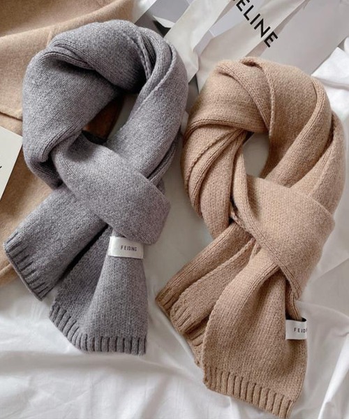 Girly Doll（ガーリードール）の「【15色展開】ベーシックカラバリシンプルマフラー（マフラー・レディース・ホワイト/ライトブルー/ベージュ/パープル/ネイビー/ブラウン/グレー/レッド/イエロー/グリーン/モカ/キャメル/ライトグリーン/ブルー/ブラック/テラコッタ・F）」の22枚目の写真