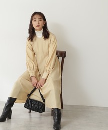 N.(N. Natural Beauty Basic) | 配色ステッチハイウエストワンピース(ワンピース)