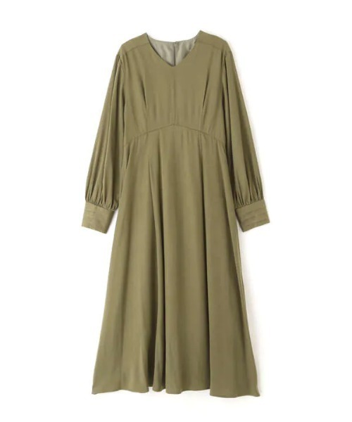 N.（N. Natural Beauty Basic）（エヌエヌナチュラルビューティーベーシック）の「配色ステッチハイウエストワンピース（ワンピース・レディース・カーキ/イエロー/ブラック・MEDIUM）」の8枚目の写真