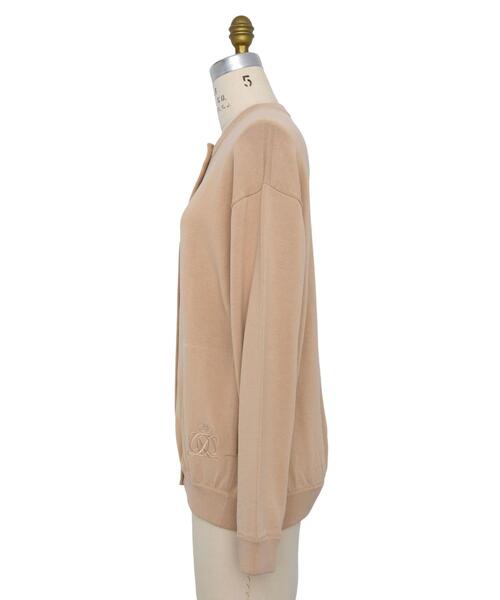 Drawer（ドゥロワー）の「＜Drawer（ドゥロワー）＞ 12Gコットン天竺クルーネックカーディガン（カーディガン/ボレロ・レディース・ナチュラル/ネイビー・FREE）」の8枚目の写真