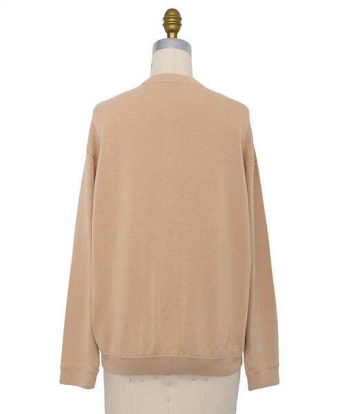 Drawer（ドゥロワー）の「＜Drawer（ドゥロワー）＞ 12Gコットン天竺クルーネックカーディガン（カーディガン/ボレロ・レディース・ナチュラル/ネイビー・FREE）」の3枚目の写真