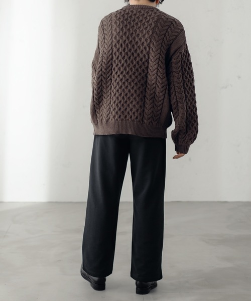 epnok（エプノック）の「センターシームスウェットパンツ（スウェットパンツ・メンズ・ブラック/ダークブラウン/オートミール・SMALL/MEDIUM/LARGE）」の9枚目の写真