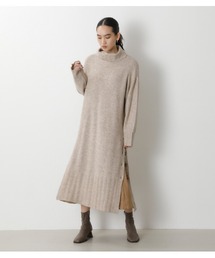 crie conforto | サイド釦タートルニットワンピース(ワンピース)