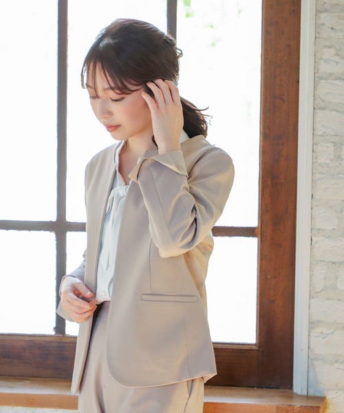 Honeys（ハニーズ）の「ノーカラージャケット（ノーカラージャケット