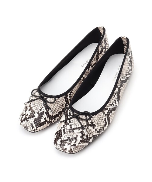 OPAQUE.CLIP(オペークドットクリップ)の「◆スクエアトゥバレエシューズ【WEB限定サイズ有】(ドレスシューズ・レディース・ダークブラウン系/ベージュ系/シルバー/ブラック/ダークグリーン/ベージュ系その他4/ブラック系1・50/40/35/45/30/25)」の5枚目の写真