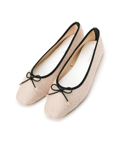 OPAQUE.CLIP(オペークドットクリップ)の「◆スクエアトゥバレエシューズ【WEB限定サイズ有】(ドレスシューズ・レディース・ダークブラウン系/ベージュ系/シルバー/ブラック/ダークグリーン/ベージュ系その他4/ブラック系1・50/40/35/45/30/25)」の4枚目の写真