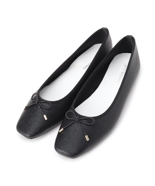 OPAQUE.CLIP(オペークドットクリップ)の「◆スクエアトゥバレエシューズ【WEB限定サイズ有】(ドレスシューズ・レディース・ダークブラウン系/ベージュ系/シルバー/ブラック/ダークグリーン/ベージュ系その他4/ブラック系1・50/40/35/45/30/25)」の8枚目の写真