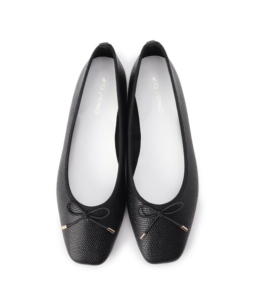 OPAQUE.CLIP(オペークドットクリップ)の「◆スクエアトゥバレエシューズ【WEB限定サイズ有】(ドレスシューズ・レディース・ダークブラウン系/ベージュ系/シルバー/ブラック/ダークグリーン/ベージュ系その他4/ブラック系1・50/40/35/45/30/25)」の11枚目の写真