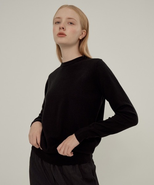 deBURN（デバーン）の「【deBURN 】カシミア シンプルラウンドニット / cashmere simple round_KN（ニット/セーター・レディース・ネイビー/ライトブラウン/ピンク/ブラック/パープル/ブルーグリーン/ライトブルー/アイボリー/ブラウン/グレー/クリアイエロー・FREE）」の13枚目の写真