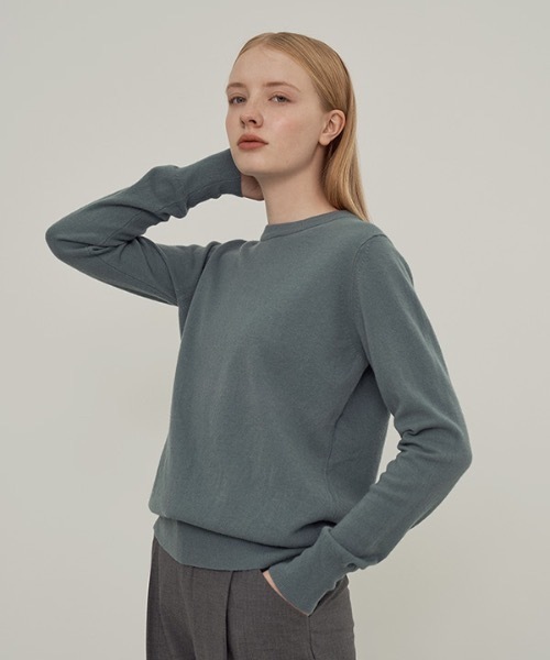 deBURN（デバーン）の「【deBURN 】カシミア シンプルラウンドニット / cashmere simple round_KN（ニット/セーター・レディース・ネイビー/ライトブラウン/ピンク/ブラック/パープル/ブルーグリーン/ライトブルー/アイボリー/ブラウン/グレー/クリアイエロー・FREE）」の21枚目の写真