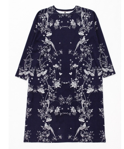 BOHEMIANS(ボヘミアンズ)の「BOHEMIANS/ボヘミアンズ NIGHTINGALE SMOOTH BOAT NECK OP BO-346 ナイチンゲール ボートネックワンピース(ワンピース・レディース・ネイビー・S/M)」の5枚目の写真